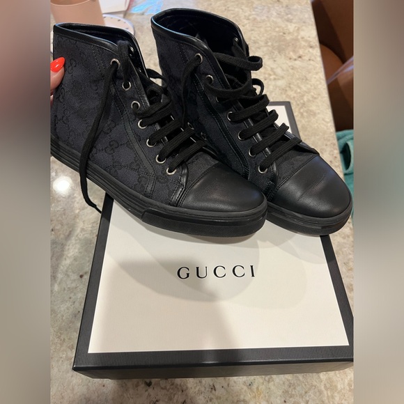 Gucci Women’s GG Canvas High Top Sneakers - Picture 1 of 6
